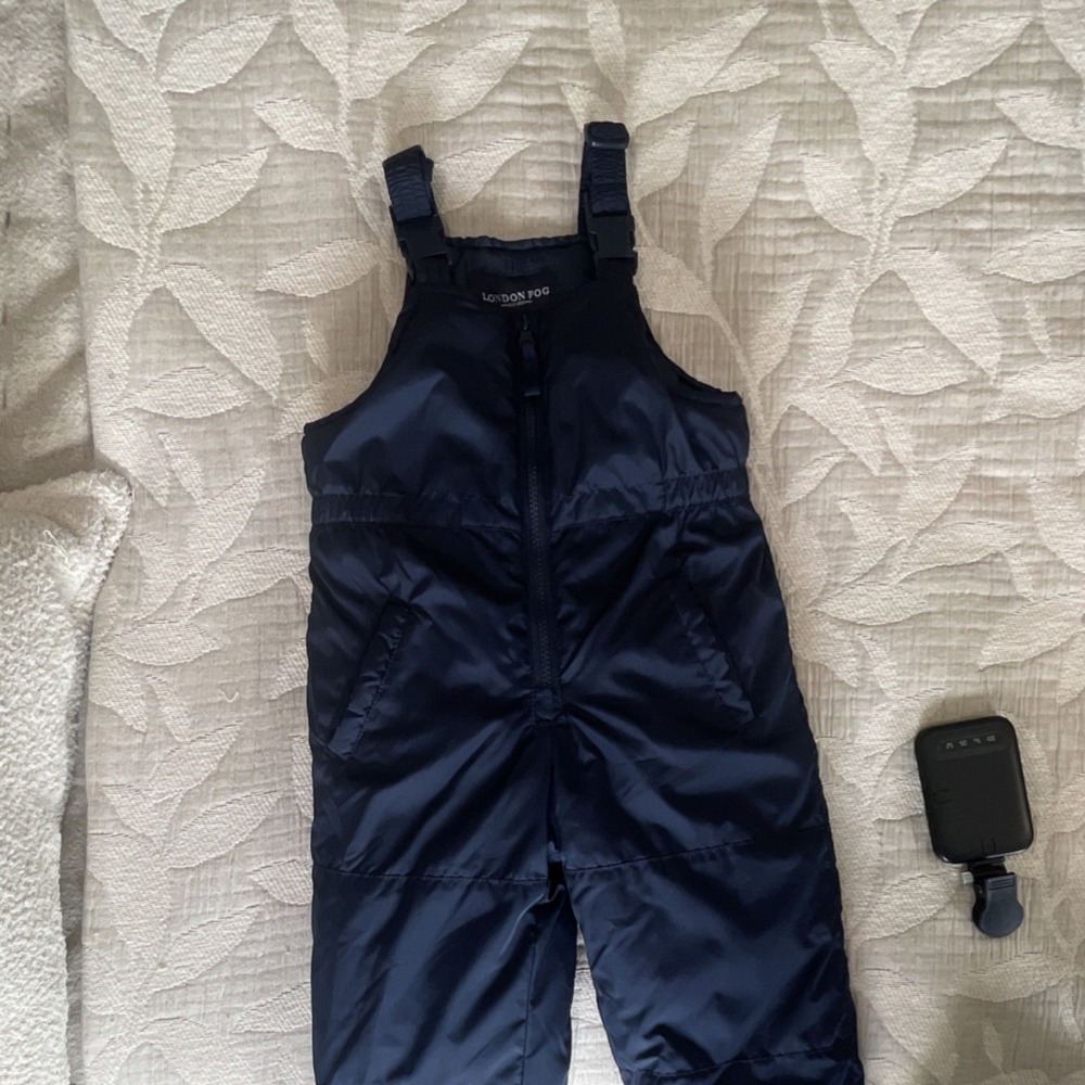 London‎ Fog Navy Insulated Ski Bib Snow Pants 3T Adjustable Straps Pockets